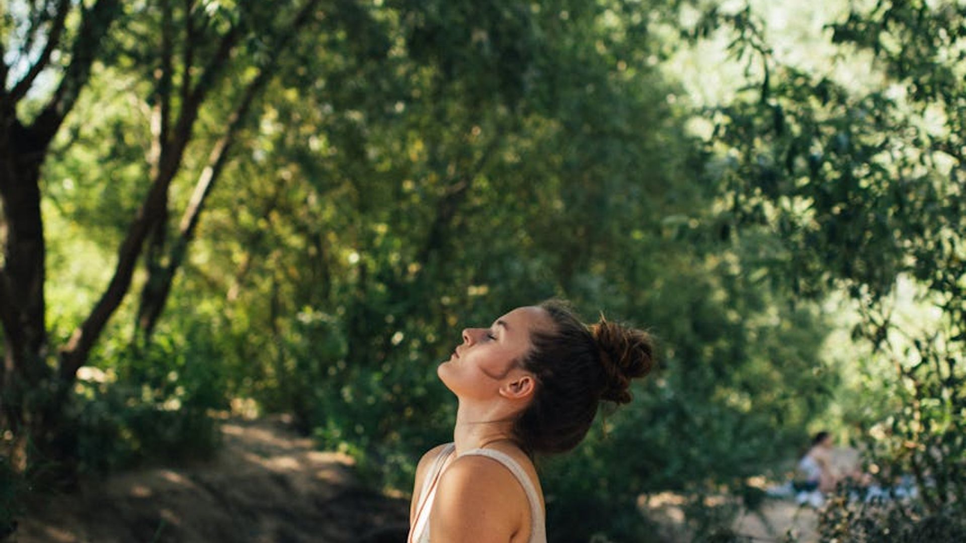 Person practicing deep focus and yoga balance.
